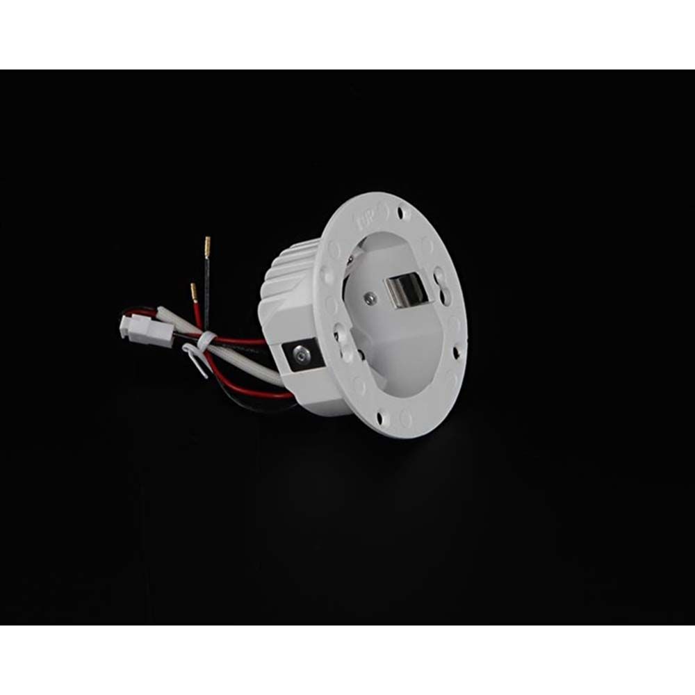 LED-Wandeinbaustrahler Steps 230lm Modul für 68mm Dose (Base) mit Montagezubehör in weißer Ausführung.