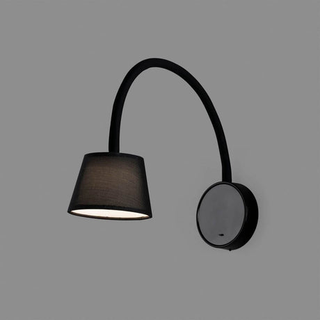 LED Lesewandleuchte BLOME Schwarz an der Wand, elegante schwenkbare Lampe für gemütliches Lesen
