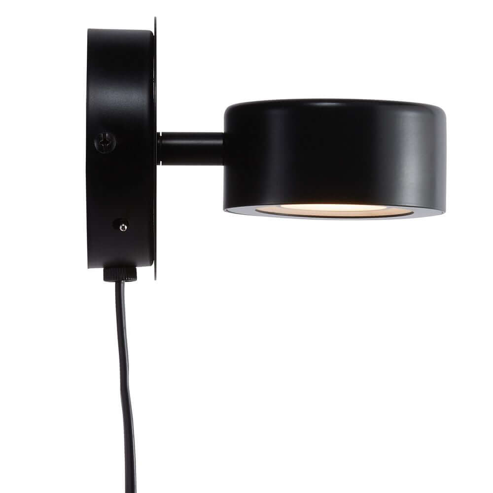 LED Wandleuchte Clyde in modernem skandinavischem Design, schwarze Wandlampe mit Moodmaker-Funktion.