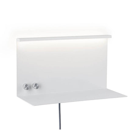 LED Wandlampe Jarina mit Ablage + USB Dimmbar in modernem Design mit integrierter Ablage.