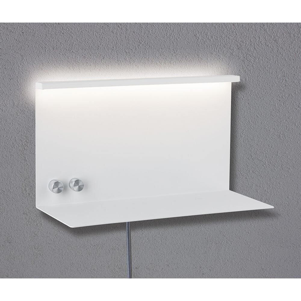 LED Wandlampe Jarina mit Ablage + USB Dimmbar - schlichte Wandlampe mit Ablagefläche und dimmbaren Licht.