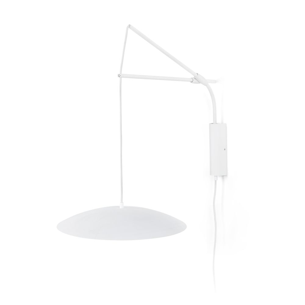 LED Wandleuchte Leseleuchte Ø 40cm Weiß - moderne, schlichte Wandlampe für gemütliches Lesen
