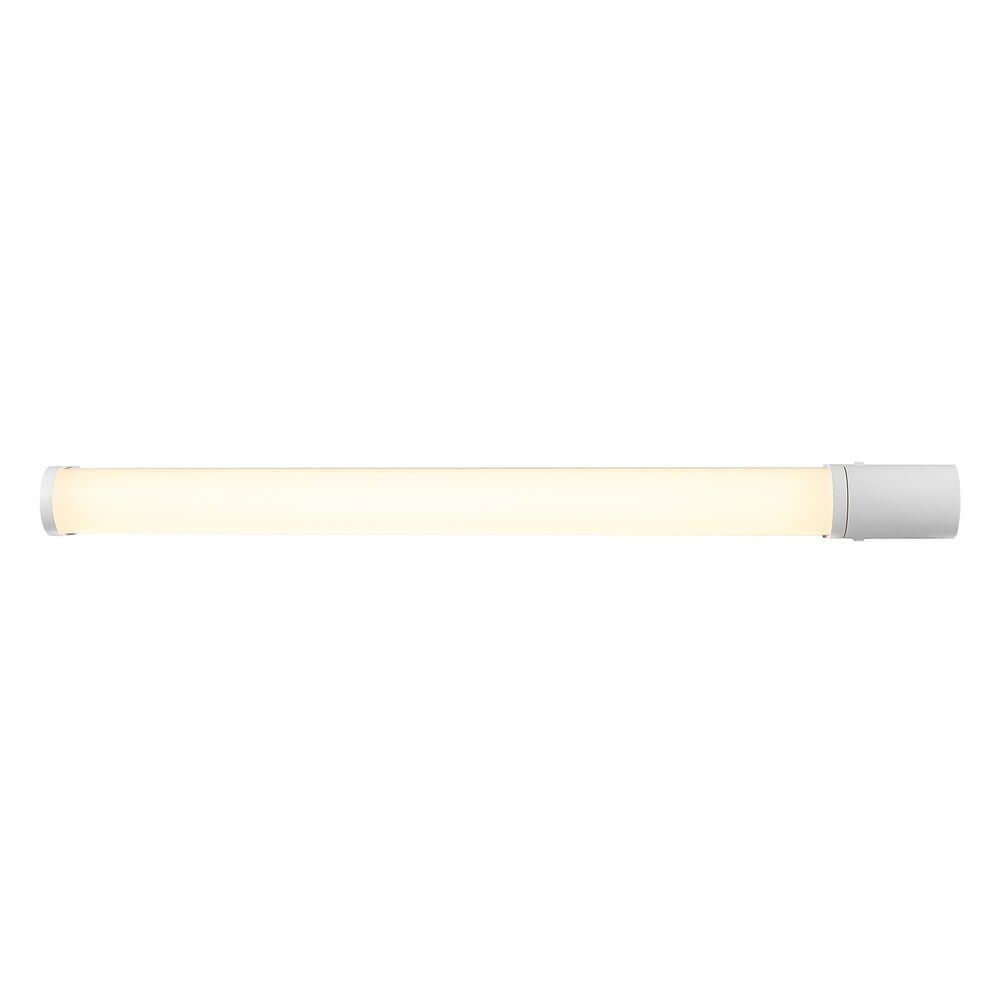 LED Wandleuchte Malaika 68 IP44 in Weiß, ideal für Badezimmer mit praktischem Licht und integrierter Steckdose.