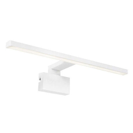 LED Applique murale Marlee 4000K IP44 au design fin et rectangulaire pour montage sur miroir de salle de bains.