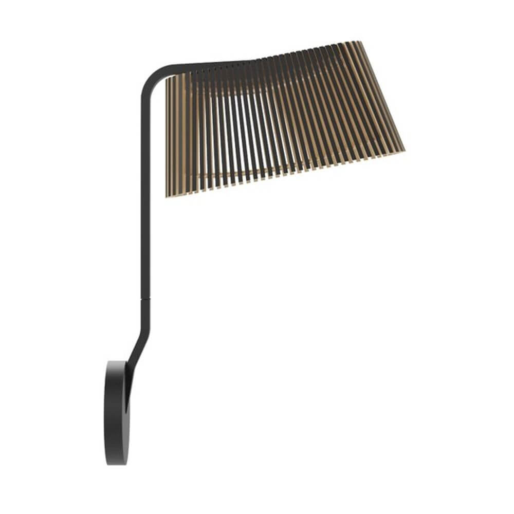 LED Wandleuchte Owalo 7030 aus Holz 47cm in modernem Design mit Holzlamellen