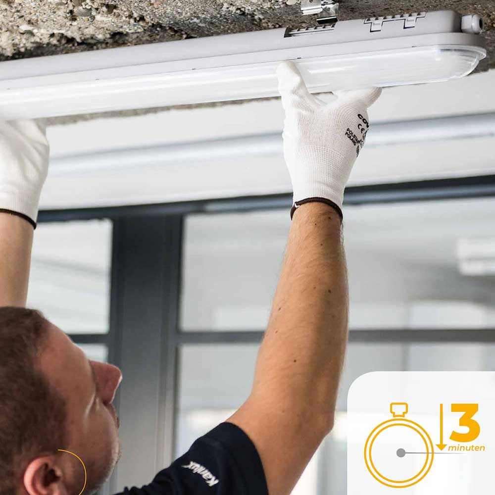 LED -badkar lampdammtät 5000 lm 120 cm IP65