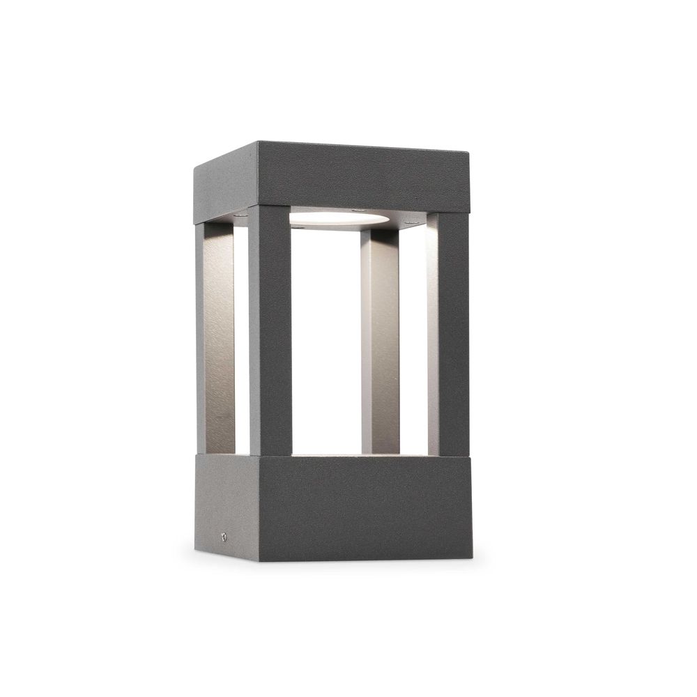 LED Wegeleuchte AGRA 5W 2850-3050K IP54 Dunkelgrau in modernem Design und dunkler Farbgebung.