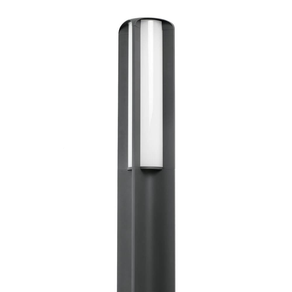 LED Wegeleuchte BU-OH 3000K IP65 Dunkelgrau im modernen Design für den Außenbereich.