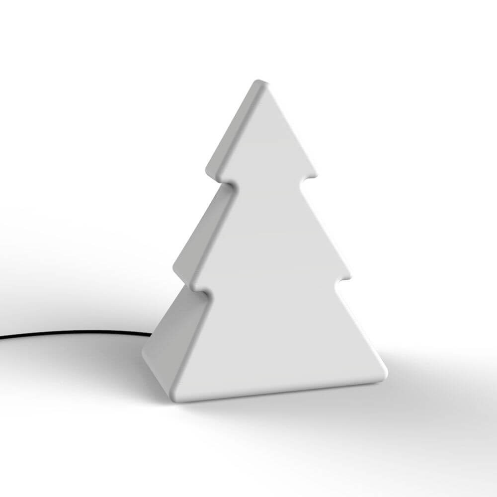 Weißer Weihnachtsbaum in Form eines Tannenbaums, ideal für festliche Dekoration in jedem Zuhause.