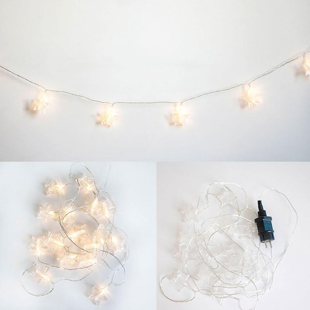 LED Sternen Weihnachtslichterkette Bianca IP44