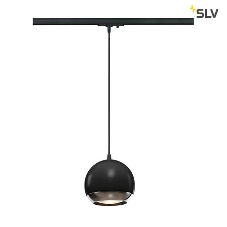 Light Eye 150 QPAR111 1-Phasen Pendelleuchte Schwarz, Chrom - Kugelpendelleuchte in Schwarz für trenfärbiges Hochvolt-System.