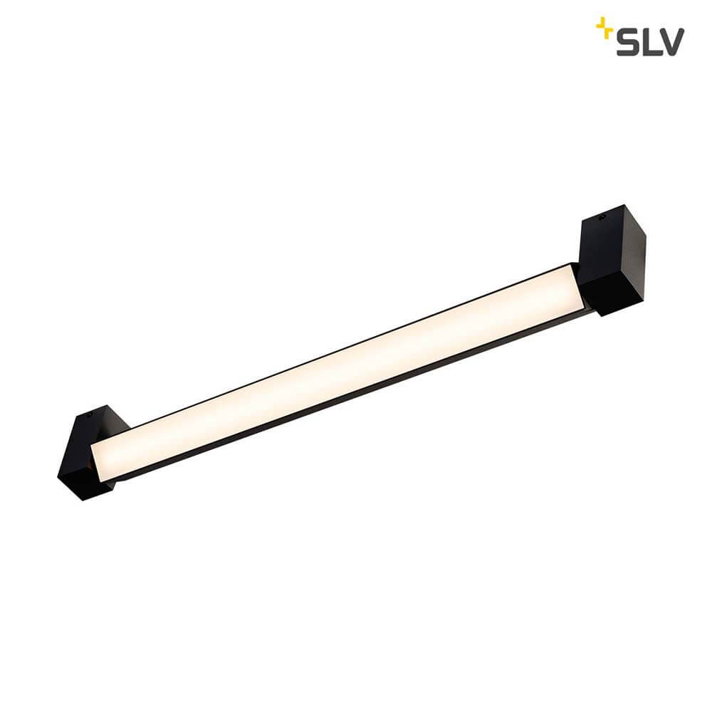 Long Grill LED Wand- und Deckenleuchte Schwarz 3000K in modernem Design mit 180° schwenkbarem Element.