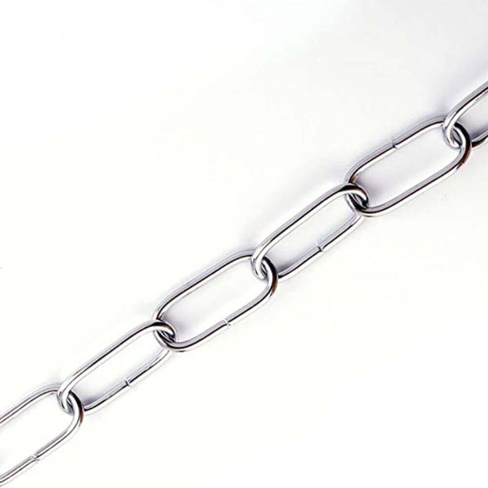 Lampenkette aus Chrom mit 4mm Durchmesser, ideal für s.LUCE Chaos Serie, 1 Meter Länge.