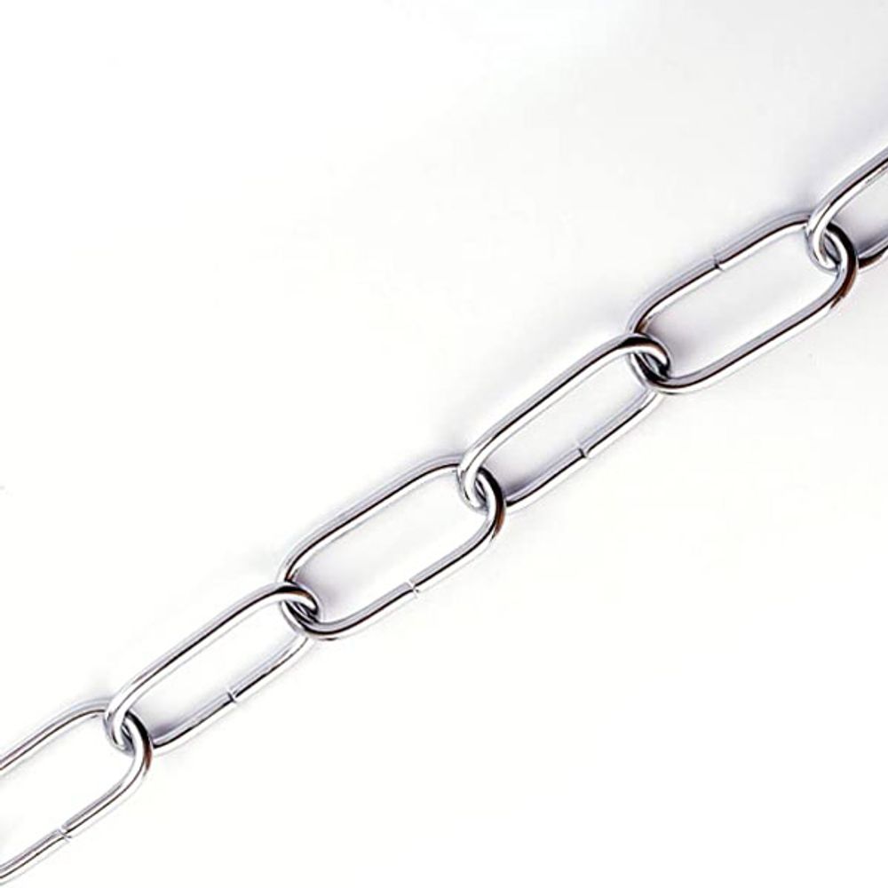 Lampenkette Chrom Ø 4mm 1 Meter, Stahlseil zur Verlängerung von Lampen mit Kettenabhängung.