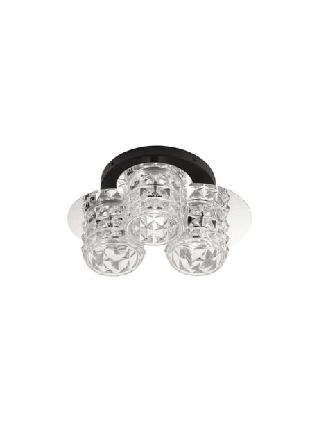 Lawan Deckenleuchte 3-flammig Ø 36cm, elegantes Design mit strahlender Optik und Kristallglas.