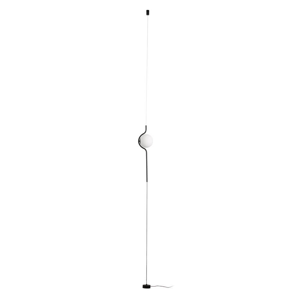 Le Vita LED Hänge- & Stehlampe 118cm Schwarz mit filigranem Design und Glasdiffusor.
