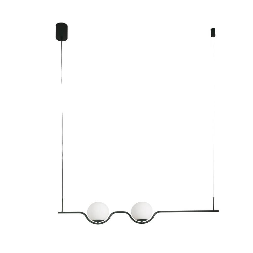 Le Vita LED Hängelampe 2700K Schwarz mit filigranem Design und Glasdiffusor für stilvolle Beleuchtung.