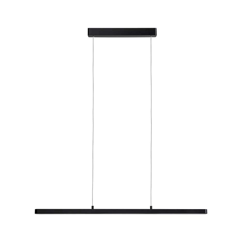 Lento BLE Pendelleuchte LED 1x43W TunW Schw Softlack Aluminium in modernem Design, höhenverstellbar für gleichmäßige Raumbeleuchtung.