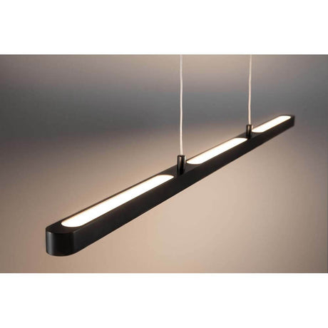 Suspension Lento dim LED 1x42W noir softlack avec un design moderne et une fonction réglable en hauteur.