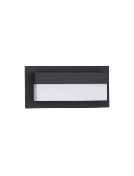 Leto LED outdoor wall light Horizontal 3000K Black IP65 in a modern design for balcony and terrace