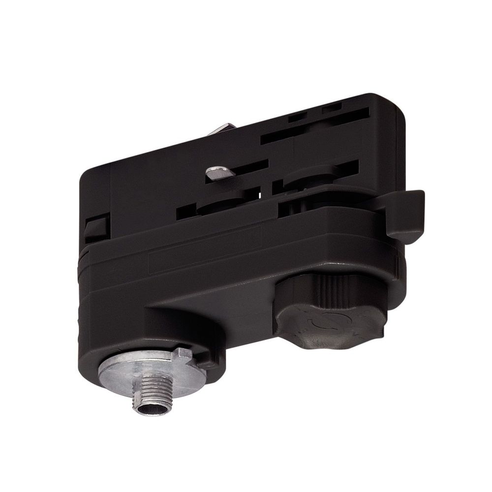 Leuchtenadapter für S-Track 3P.-Schiene Schwarz, kompatibel mit Hochvolt-Schienen-Systemen.