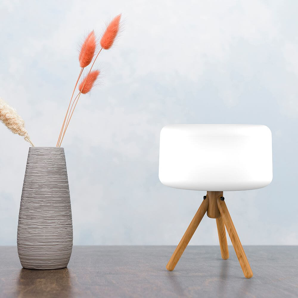 Chloe LED-Tischlampe mit modernem Design, perfekt für die Beleuchtung von Tischen in Restaurants und Hotels.