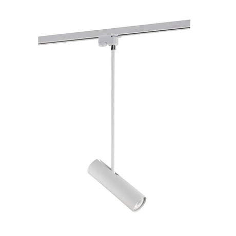 Spotlights for 2-circuit track profiles Eye Super 45–57 cm White mounted on a track system.