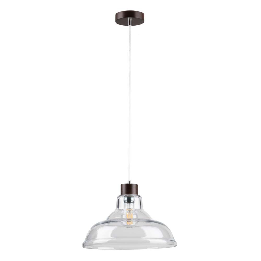 Hängeleuchte Avino Nussbaum, Transparent – elegante und moderne Beleuchtungslampe für jeden Raum.
