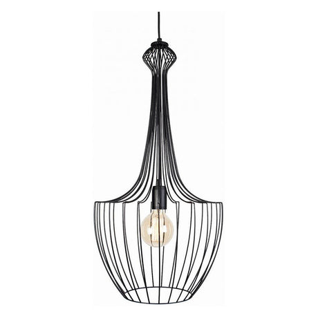 Hängeleuchte Luksor S Ø37cm Schwarz - filigrane Pendelleuchte im Art Deco Stil, elegant und zeitlos.