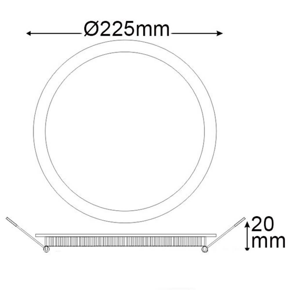 LED-Einbauleuchte 18W Rund