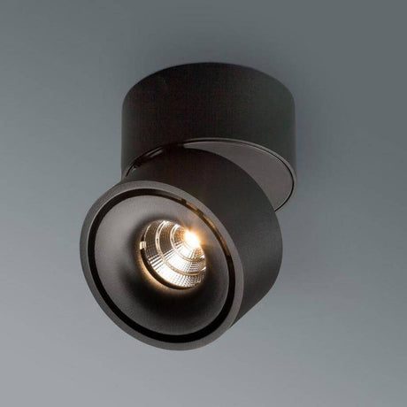 LED Aufbaulampe Simple 1320lm Schwarz mit schwenkbarem Spotkopf und modernem Design.