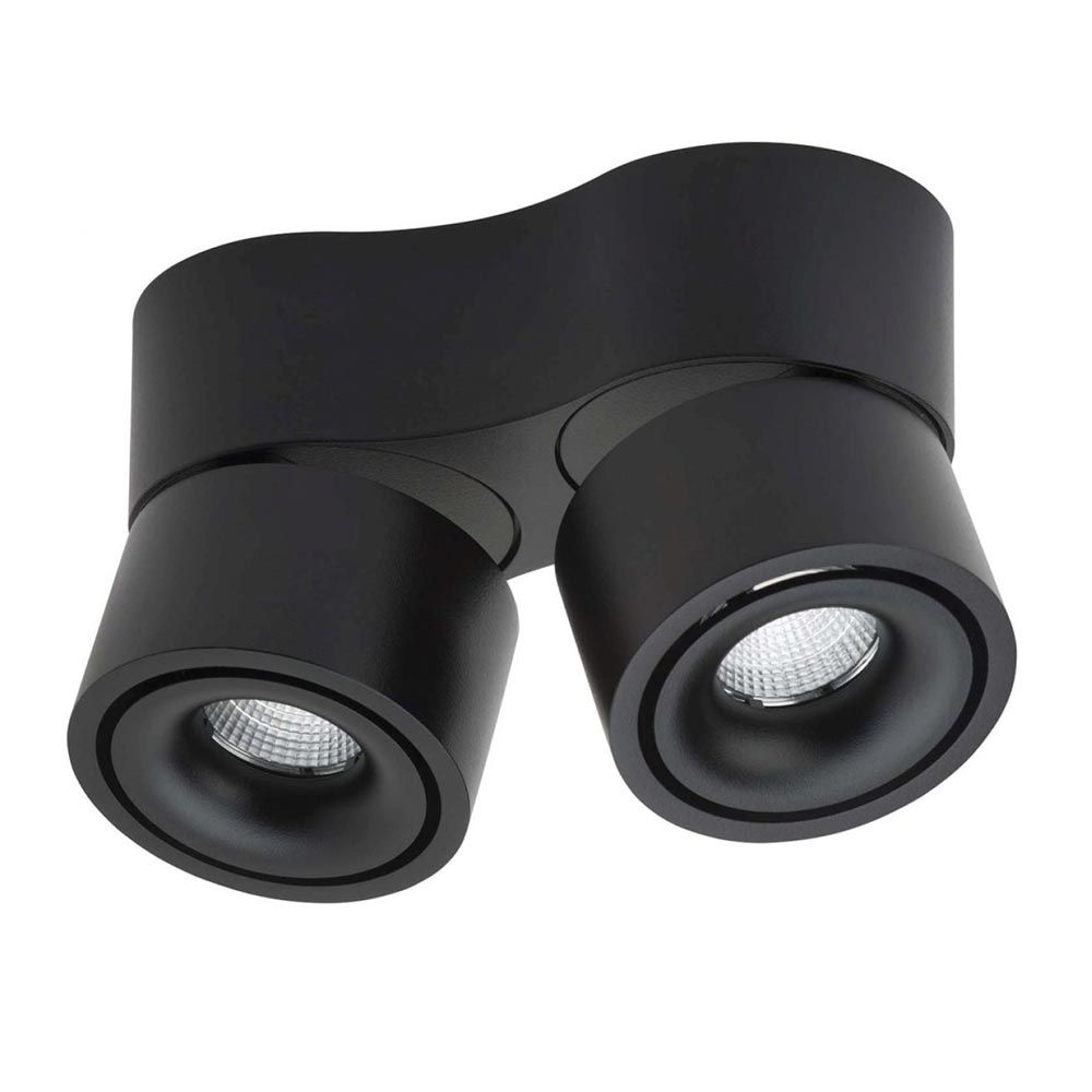 LED Aufbaulampe Simple Mini 2x550lm Schwarz