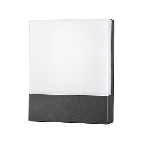 LED Outdoor wall lamp Flat IP54 350lm graphite, white for pleasant light in outdoor areas.