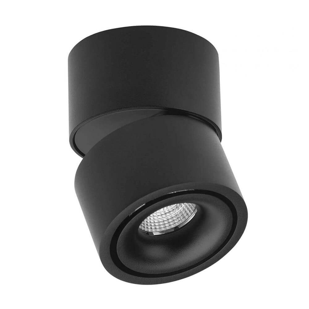 LED Decken-Aufbauspot Simple Mini 550lm Schwarz in modernem Design, dreh- und schwenkbar, ideal für verschiedene Raumbeleuchtungen.