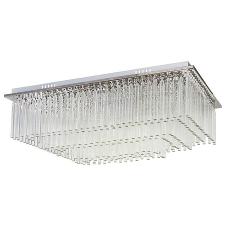 LED Ceiling light Gemma Short 19-light 4560lm Chrome, Transparent in a modern design with glossy details.