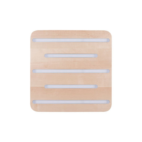 LED Neele ceiling light 1820 lm birch on wood surface, modern design with even light distribution.