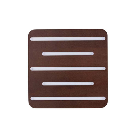 LED Neele ceiling light 1820lm walnut on a wood background, modern design and stylish lighting.