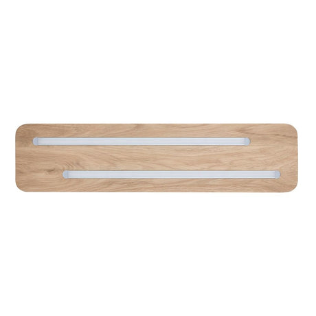 LED Neele ceiling light 1120 lm oiled oak in wood look with two integrated LED lights.