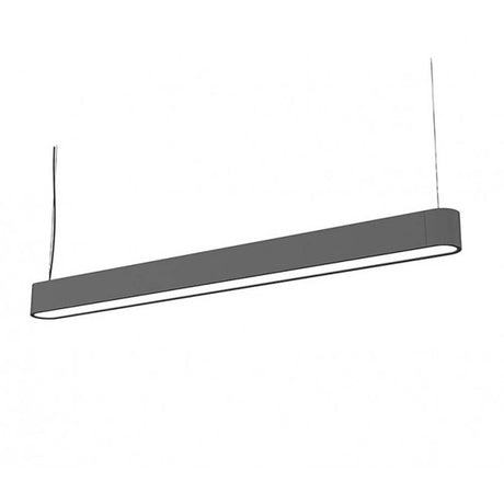 LED Deckenleuchte Talu 120x6cm Grau - elegante, filigrane Lichtquelle für moderne Innenräume.