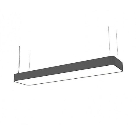 Moderne LED Hängeleuchte Talu in Grau, 90x20cm, ideal für Büros und zeitgemäße Innenarchitektur.