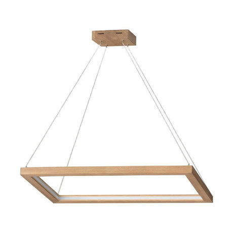 LED Hängelampe Legno 2940lm Eiche-Geölt hängt elegant an der Decke mit einem modernen Design.