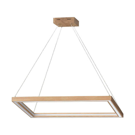 LED Hängelampe Legno 6160lm Eiche-Geölt - moderne Holzpendelleuchte für stilvolle Innenräume.