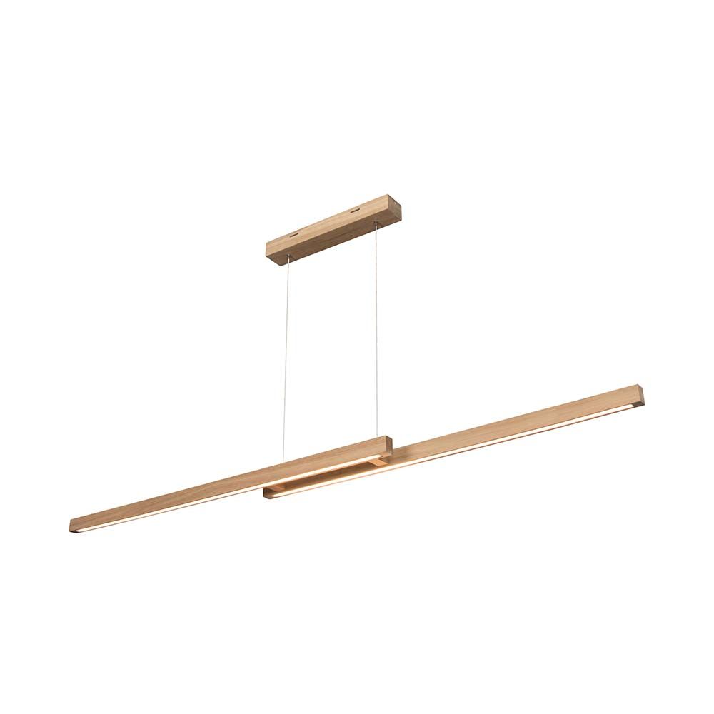 LED Hängelampe Smal Double Touch-Dimmer 2660lm Eiche-Geölt mit modernem Design und dimmbarem Licht.