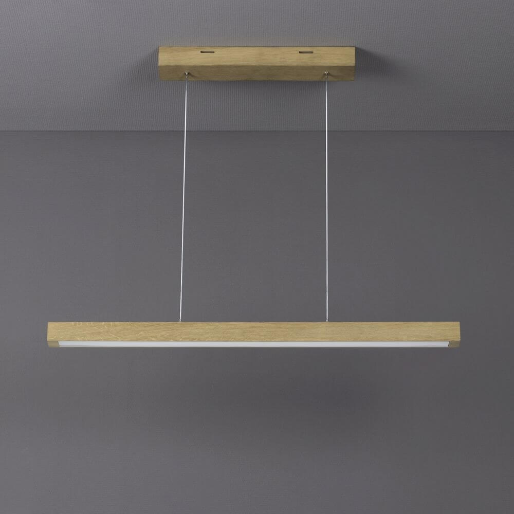 LED Hängeleuchte Smal Touch-Dimmer 2100lm Eiche-Geölt mit elegantem Design und großartiger Lichtleistung.