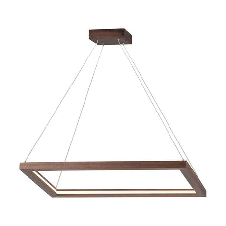 LED Pendelleuchte Legno 2940lm Nuss in modernem Design, ideal für stilvolle Innenräume.