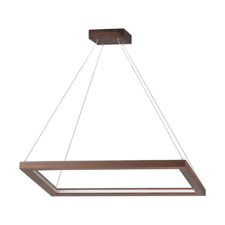 LED Pendelleuchte Legno 2940lm Nuss – elegante Holzpendelleuchte für stilvolle Wohnräume.