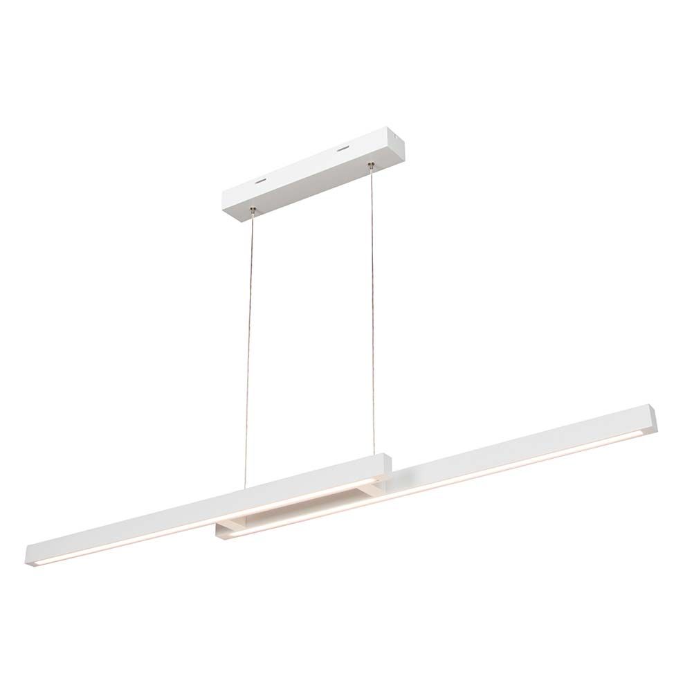LED Pendelleuchte Smal Double Touch-Dimmer 2100lm Weiß in modernem Design, schwebend an der Decke.