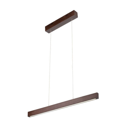 LED Pendelleuchte Smal 80cm Touch-Dimmer 1050lm Nuss in eleganter Holzoptik.