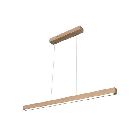 LED Pendelleuchte Smal Touch-Dimmer 2660lm Eiche-Geölt moderne Holz-Pendelleuchte