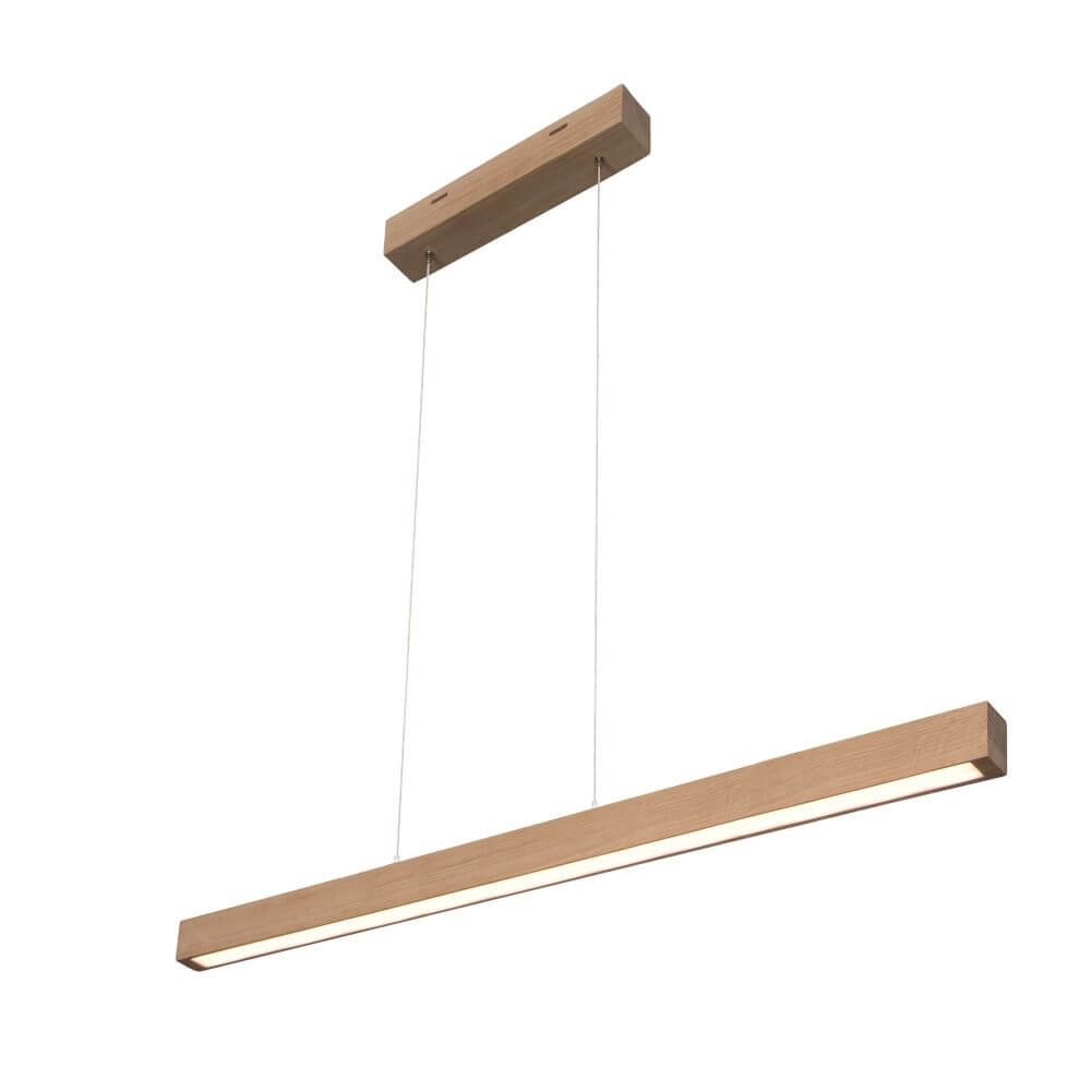LED Pendelleuchte Smal Touch-Dimmer 3220lm Eiche-Geölt mit modernem Design und energiesparendem Licht